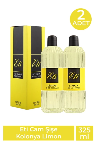Eti Cam Şişe Kolonya Limon 325 ml 2 Adet ürün görseli 1