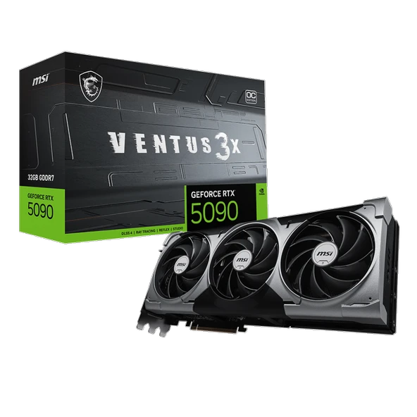 MSI GeForce RTX 5090 32G VENTUS 3X OC 32GB GDDR7 DLSS 4 512 Bit Ekran Kartı ürün görseli