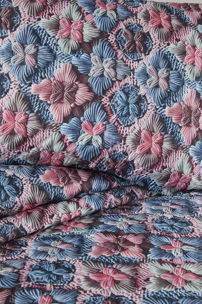 Mirave Ultrasonik Kapitoneli 5D Baskılı Çift Kişilik Pike Takımı - Resim 5