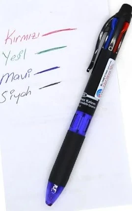 4 Renkli Tükenmez Kalem - Mor - Resim 2