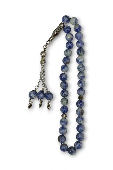 Doğal Taş Mavi Kuvars Tesbih 8mm Küre Kesim 221-3 - Resim 3