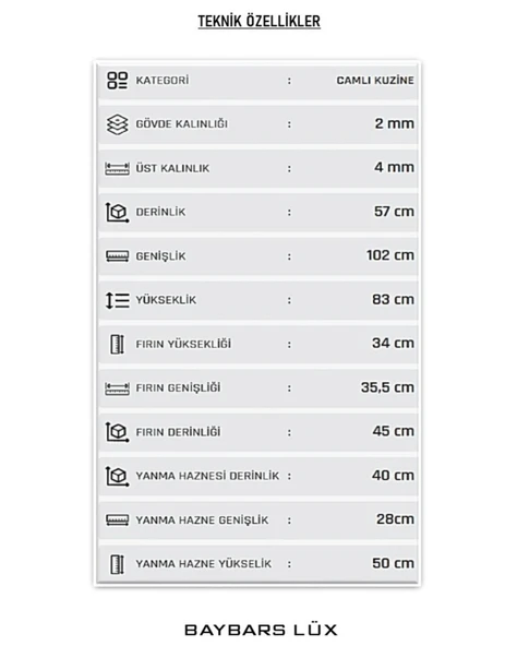 Altaş Baybars Lüx Üç Kat Fırınlı Kuzine Soba Şömine - Resim 6