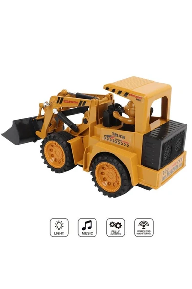 Şarjlı Kumandalı Çocuk Eğitici Full Fonksiyon Oyuncak Araç İş Makinası Kepçe - Resim 4