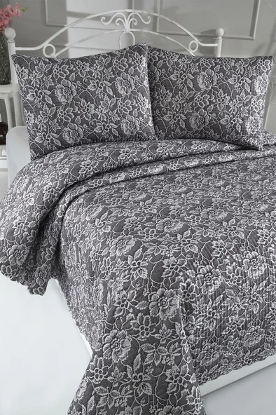 Lacella Ultrasonik Kapitoneli 5D Baskılı Çift Kişilik Pike Takımı - Resim 2