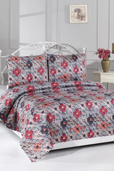 Eloria Ultrasonik Kapitoneli 5D Baskılı Çift Kişilik Pike Takımı ürün görseli