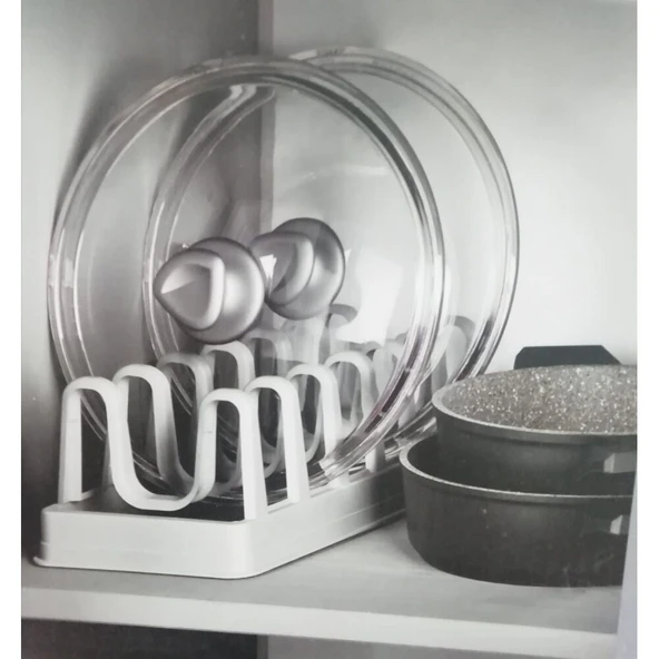 2li Set Tencere Kapağı Organizeri Ve Pratik Tabaklık - Resim 4