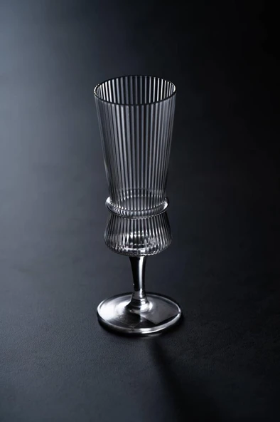 Acar ARY-08134 Lume 6 lı Ayaklı Cam Kahve Yanı Bardağı - 110 ml