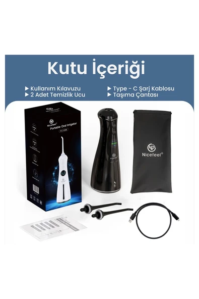 NPO Komple Ağız Temizliği Nicefeel Fc1596 Taşınabilir,şarjlı,masajlı,diş Teli/protez Bakım Profesyonel - Resim 4