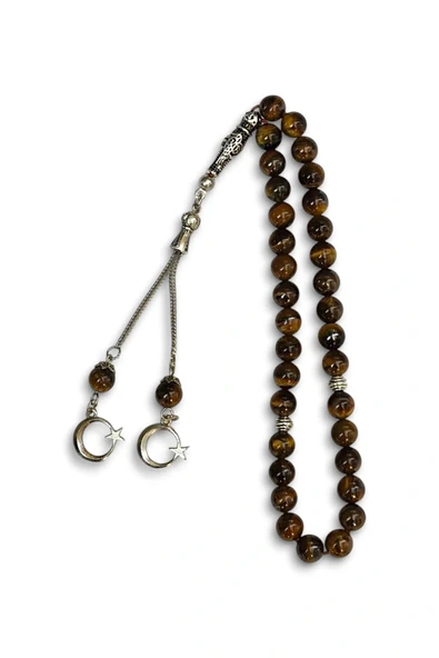 Doğal Taş Kaplangözü Tesbih 8mm Küre Kesim 608-2 - Resim 3