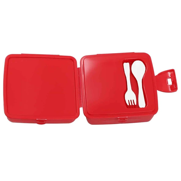 Beslenme Kutusu 4 Bölmeli Örümcek Adam Kırmızı Renk Erkek Figürlü 1 Adet Yemek Saklama Kabı Beslenme Çantası - Resim 2