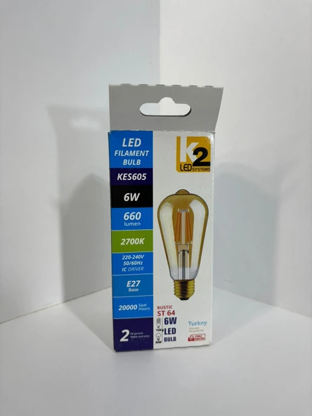 RUSTİK LED FILAMENT AMPUL - Resim 3