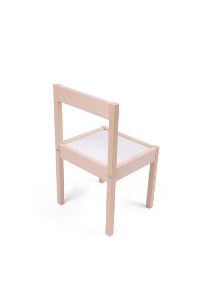 Montessori Çocuk Ahşap Etkinlik Masası Sandalyesi - Resim 4