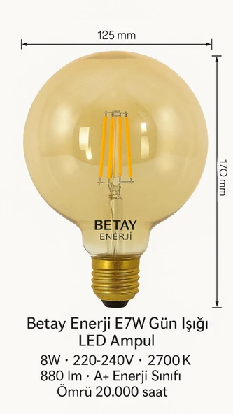 LED FILAMENT RUSTİK AMPUL ürün görseli