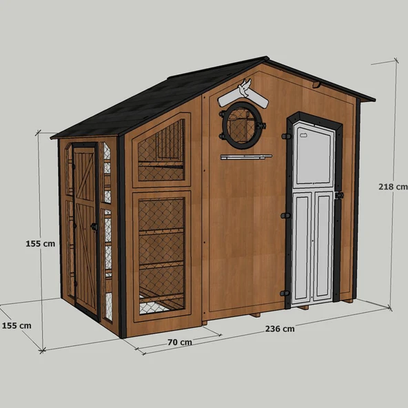 MANDU Ahşap Güvercin Kümesi - Resim 4
