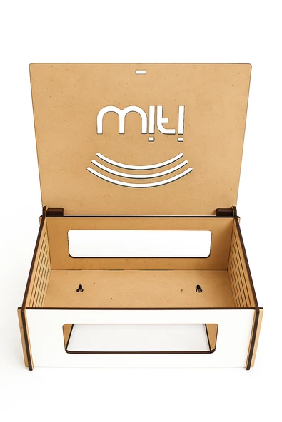 Wi-Fi Modem Kutusu – MDF Beyaz Ahşap Dekoratif Kutu | Kablo Gizleyici • Duvar Tipi Router Kutusu • Şık Tasarım - Resim 2