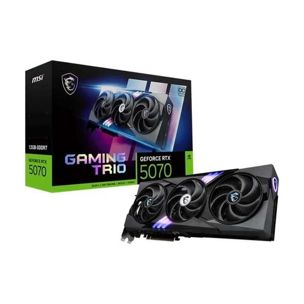 Msı Geforce Rtx5070 12g Gamıng Trıo Oc 12gb Gdrr7 192bıt 1xhdmı 3xdp Ekran Kartı ürün görseli