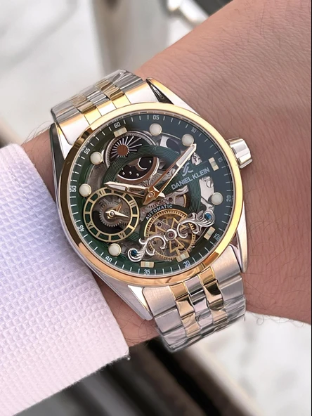 Daniel Klein Otomatik Mekanizma Mehtap Ve Güneş Kadranlı 2 Yıl Garantili Erkek Kol Saati OTM.13855.6 - Resim 3