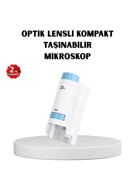 LED Işıklı Mikroskop 80X–200X Zoom Eğitici Bilim Seti ve Taşınabilir ürün görseli 1