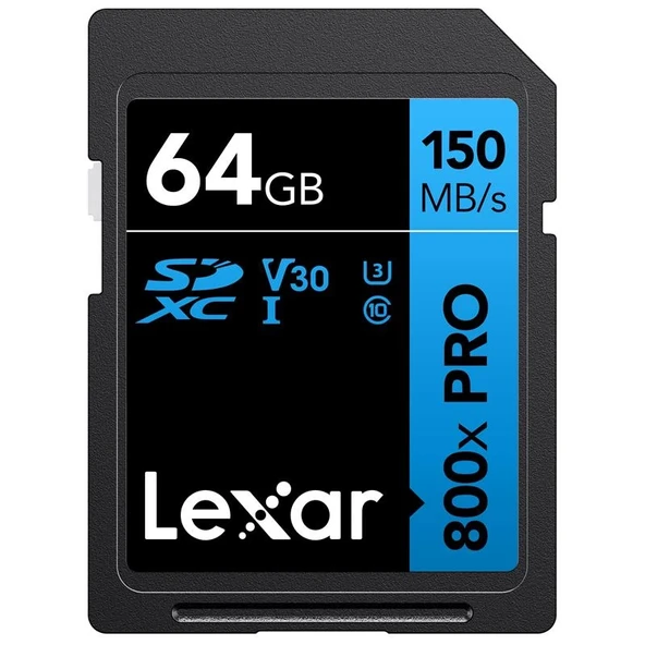 64gb Lexar Lsd0800p064g-bnnng Professıonal 800x Pro Sdxc Uhs-ı Cards Up To 150mb/s Read C10 V30 U3 ürün görseli