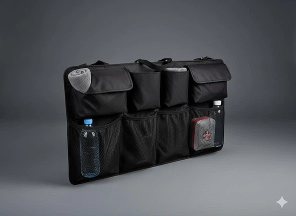 Space Koltuk arkası bagaj organizer Bagaj düzenleyici siyah renk ürün görseli