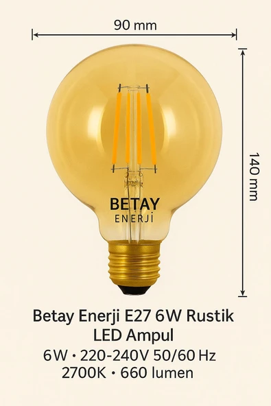 LED FILAMENT RUSTİK AMPUL ürün görseli