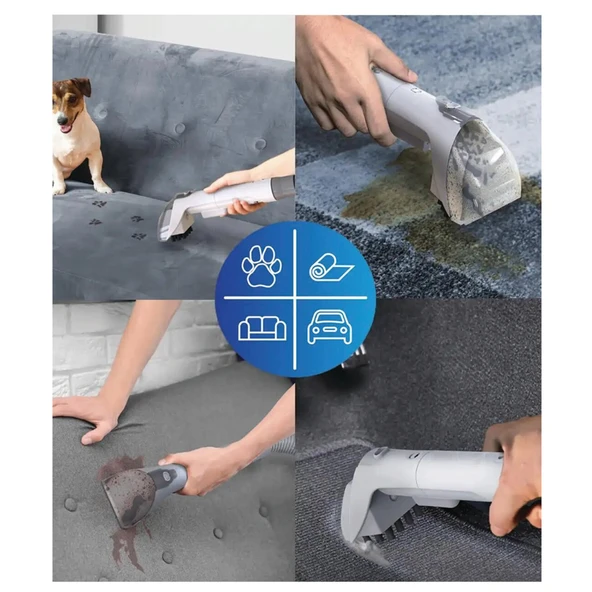 Kiwi Kcc-4325W Pencere Temizleme Aparatlı Koltuk Halı Yıkama ve Leke Çıkarma Makinesi Siyah Renk - Resim 4