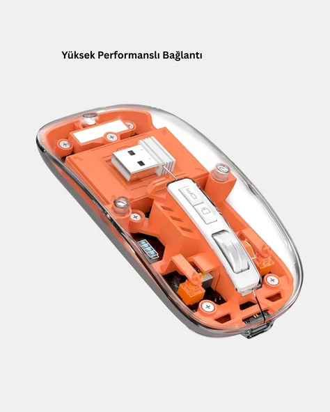 Kablosuz Çift Modlu Mouse – Bluetooth 5.0 + 2.4GHz - Resim 4