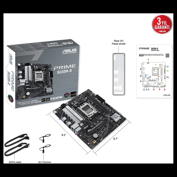 Asus Prıme B650m-r, 2xddr5, 2x M.2, Hdmı, Am5 Soket Anakart - 5