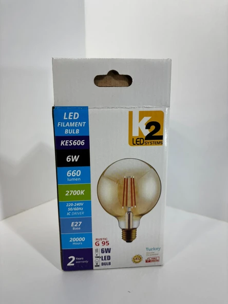 LED FILAMENT RUSTİK AMPUL - Resim 2