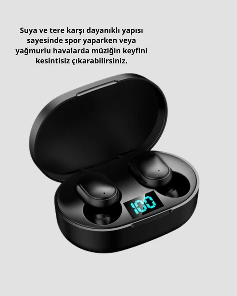 ANC Bluetooth Kulaklık – Suya ve Tere Dayanıklı, Uzun Pil Ömürlü, Mikrofonlu Kablosuz Kulaklık - 5