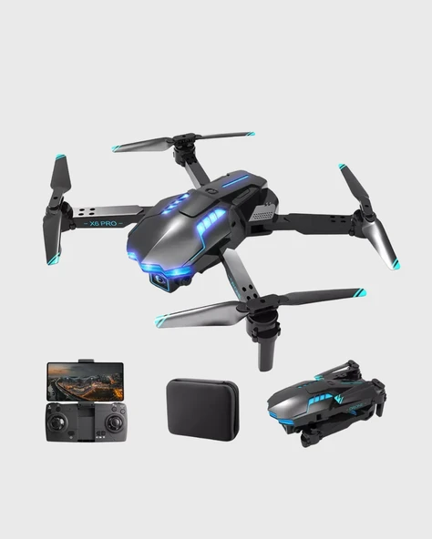 Wi-Fi Bağlantılı 4K Drone Katlanabilir ve 360° Takla Özellikli - Resim 4