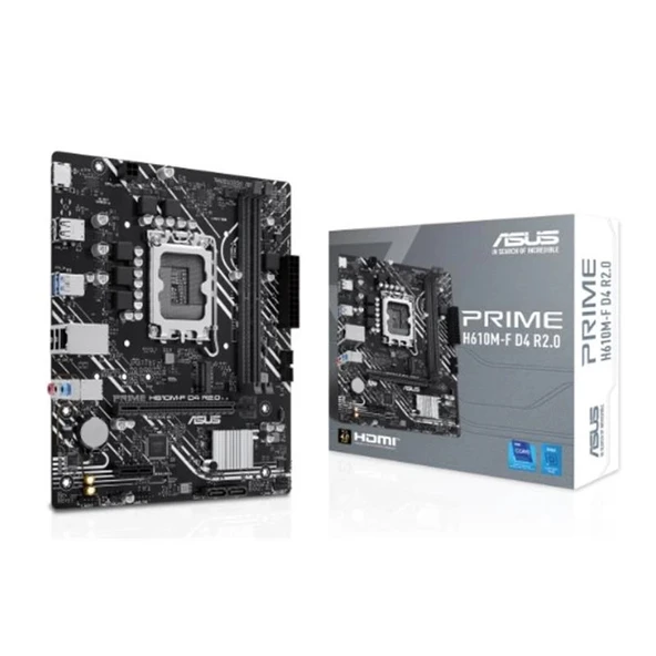 Asus Prıme H610m-f D4 R2.0 Ddr4 3200mhz 1xhdmı 1xm.2 Usb 3.2 Matx 1700p (12. / 13. Ve 14. Nesil İşlemci Uyumlu) ürün görseli 1