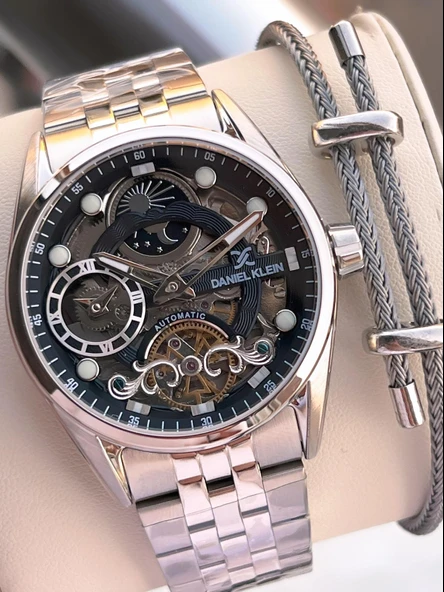 Daniel Klein Otomatik Mekanizma Mehtap Ve Güneş Kadranlı 2 Yıl Garantili Erkek Kol Saati OTM.13855.2 ürün görseli