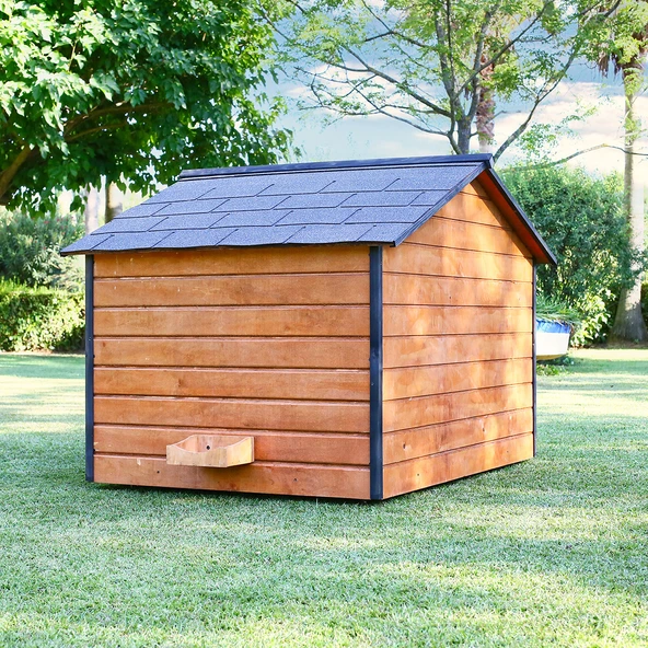 MANDU Isı Yalıtımlı 2 Bölmeli Köpek Kulübesi - Resim 4