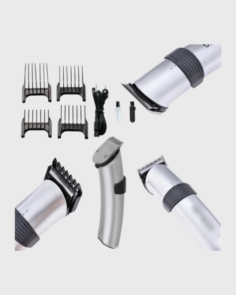 Şarjlı Saç ve Sakal Kesme Makinesi – Paslanmaz Çelik Bıçak, Ayarlanabilir Başlık - Resim 3
