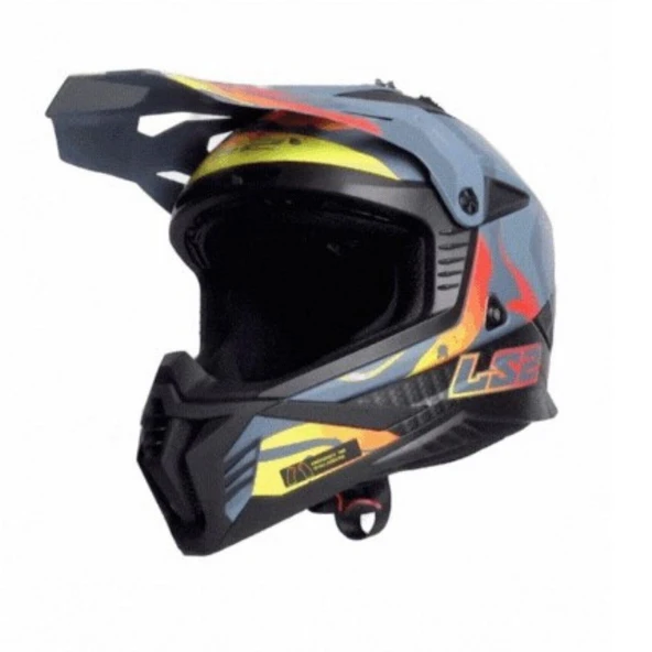 LS2 FAST 2 WASH KROS KASK GRİ ürün görseli 1