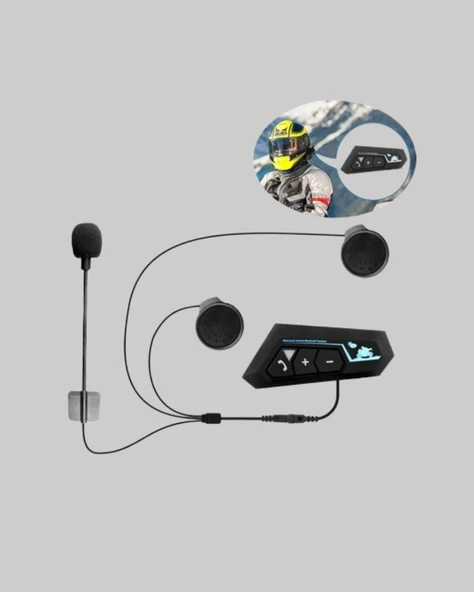 BT22 Kask Bluetooth Kulaklık 5.0 Gürültü Engelleyici ve Eller Serbest Kullanım - Resim 3