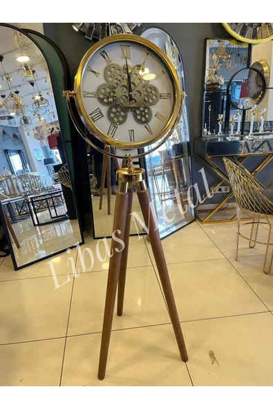Libas Metal TRİPOD AYAKLI ÇARKLI SAAT ürün görseli 1