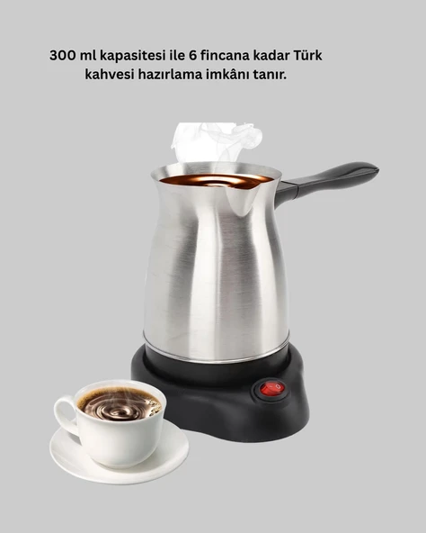 800W Paslanmaz Elektrikli Cezve Gizli Rezistans ve Ergonomik Kulp - Resim 5