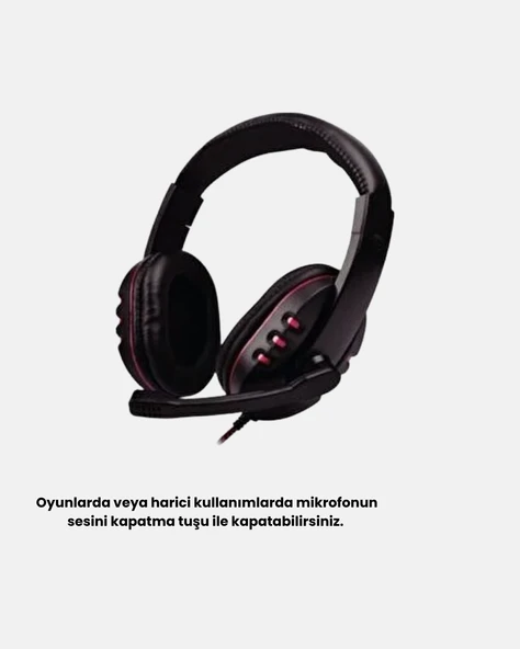 Rahat ve Dayanıklı Mikrofonlu Oyun Kulaklığı – Stereo Ses, Ayarlanabilir Kafa Bandı - 3