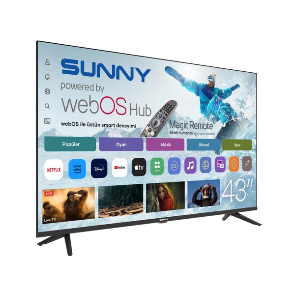 SUNNY SN43FPRL  FHD webOS 2.0S 110 Ekran Uydu Alıcılı webOS Smart LED TV - Resim 2