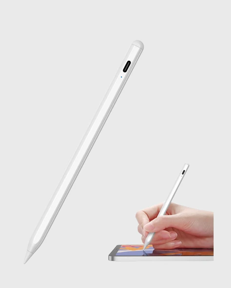 Akıllı Dokunmatik Kalem – Type-C Şarjlı, Manyetik, Apple Pencil Alternatifi Stylus Pen - Resim 2