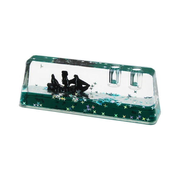 KALEMLİKLİ YEŞİL SU -YILDIZLI D.GEN MİKA YÜZEN BATMAYAN GEMİ DEKORATİF AKVARYUM 5X14X2.5-3.5CM (5284) ürün görseli