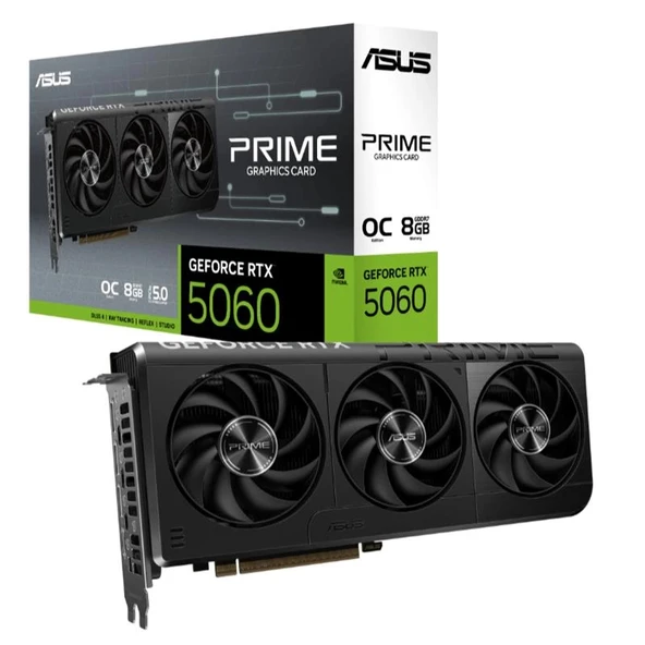 Asus Geforce Prıme-rtx5060-o8g 8gb Gdddr7 128bıt 1xhdmı 3xdp Ekran Kartı ürün görseli