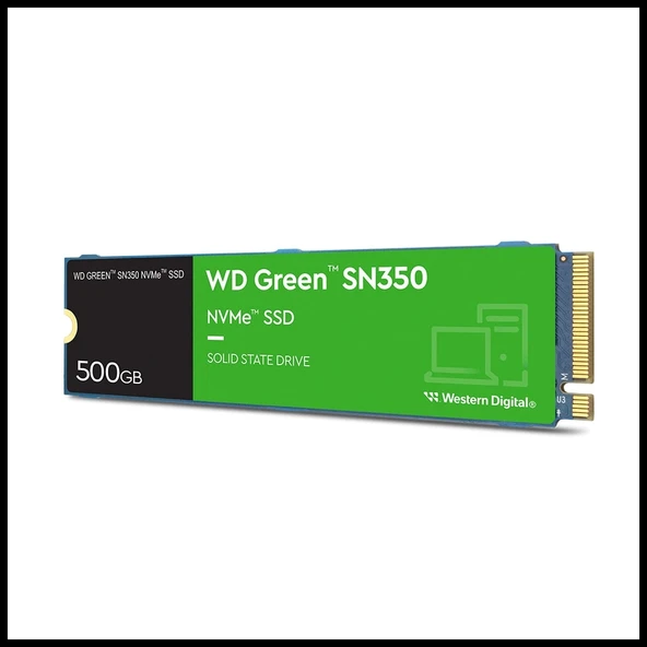 Wd Green Sn350, Wds500g2g0c, 500gb, 2400/1500, Gen3, Nvme Pcıe M.2 2280, Ssd - Resim 2