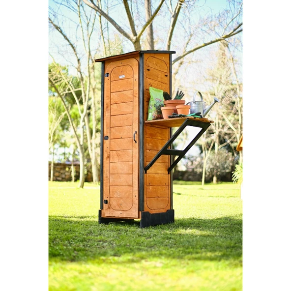 MANDU Ahşap Slim Depolama Dolabı (Dar Alanlar İçin) - Resim 2