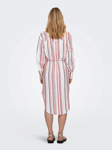 15295855 ONLOHIO L/S STRIPE SHIRT DRESS PNT - Resim 7