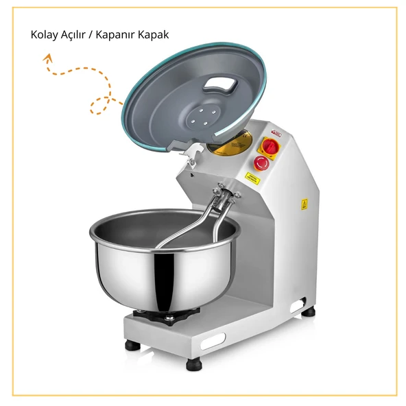 Emir 10-15 Kg Hamur Yoğurma Makinesi Kapaklı Yeni Model - Resim 3