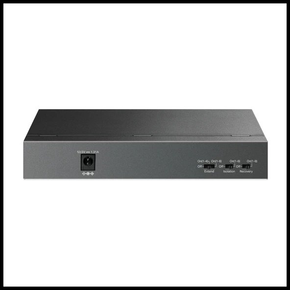 Tp-lınk Ls109p, Green Tech, 8 Port Megabit, Poe 63w, 1 Port Uplink, Long Range 250mt, Yönetilemez, Metal Kasalı Switch - Resim 2
