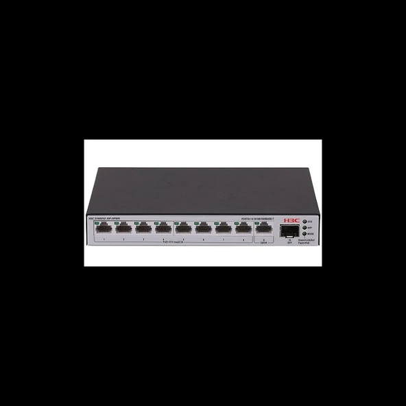 H3c S1600v2-10p-hpwr, 8 Port, Gigabit, Poe 125w, L2, 1 Port Gigabit Uplink, 1 Port Gigabit Sfp, Web Yönetilebilir, Masaü - Resim 2